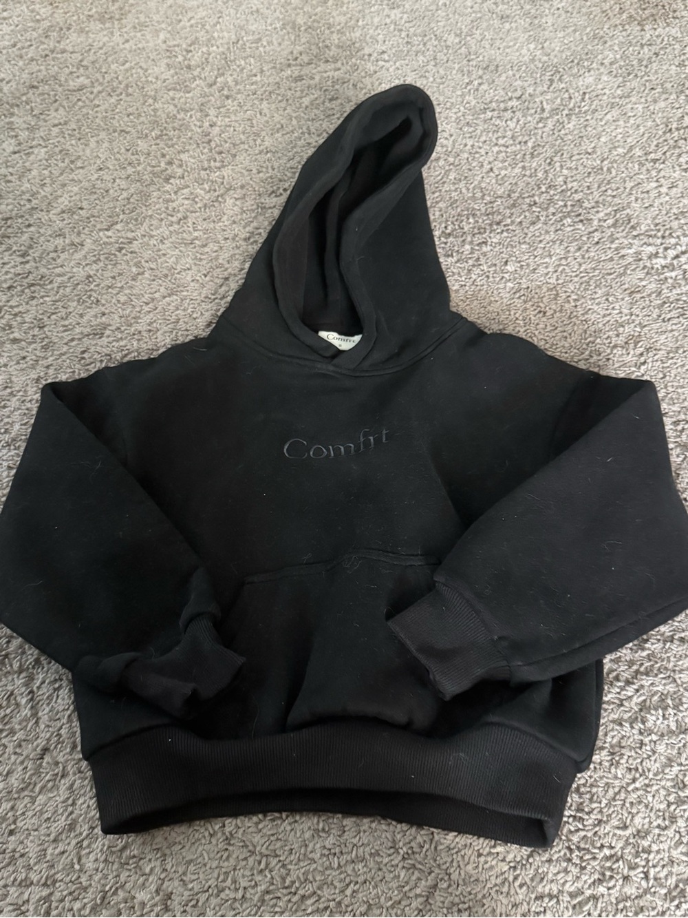 Black Kids’ Comfrt Hoodie - S